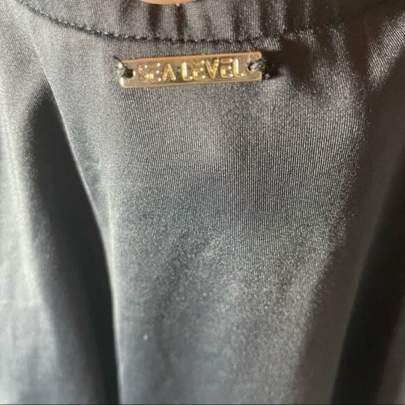 Sea Level Australia One-Shoulder Black Swimsuit Size 4 With Lace Panel Detail - Picture 4 of 6